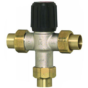 Resideo Braukmann AM101C1070-US-1LF 3/4" Union Sweat 1070 Mixing Valve (Lead Free), replacement for AM101C-US-1, AM101C-US-1LF, AM101C1070-US-1