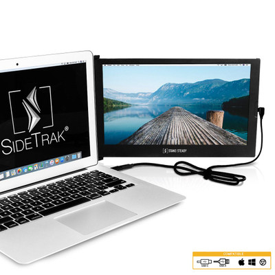 Luxor Workspaces Sidetrak Slide Hd 12.5" Attachable Portable Monitor (ST12BL)