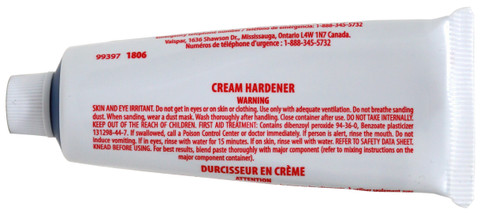 Polyvance Cream Hardener For Polyester Filler (Tube) 1 Fl. Oz. (1046-H)