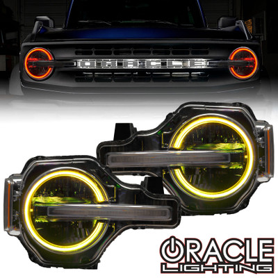 Oracle Lighting 2021-2024 Ford Bronco ColorSHIFT RGB+W Headlight Halo Kit (1468-330, 1468-333, 1468-334, 1468-335, 1468-504)