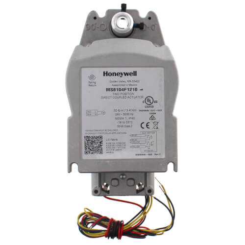 Honeywell MS8104F1210 Fast Acting Two-Position Spring Return Actuator 24V 30 lb-in