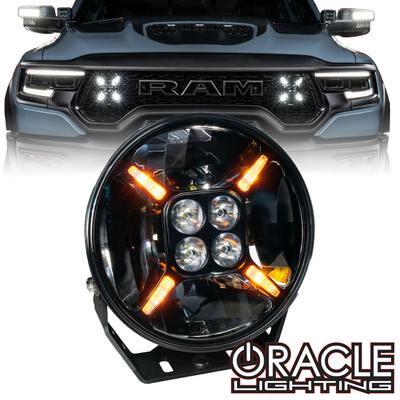 Oracle Lighting 9" Multifunction 120W LED Spotlight – Round Post Mount (2917-023)