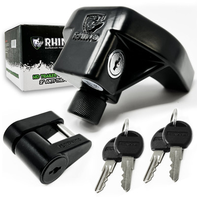 Rhino USA 2" Trailer Coupler HD Lock Kit-2-Piece (TRL-LOCK-KIT)