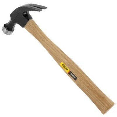 Stanley 51-616 Wood Handle Nail Hammer High Carbon Steel Hickory 13-1/4 in 16 oz Head