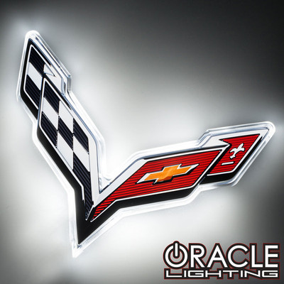 Oracle Lighting 2014-2019 Chevy Corvette C7 LED Rear Illuminated Emblem Dual Intensity (3655-001, 3655-002, 3655-003, 3655-004, 3655-005, 3655-007, 3655-009, 3655-010)