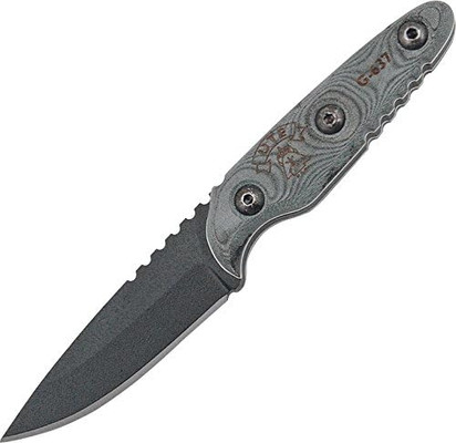 TOPS Knives Ute #02 Fixed 3" 1095 Drop Point Blade, Micarta Handles (UTE-02)