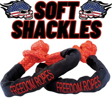 Freedom Ropes 3/8" Soft Shackles 2-Pack Green (3/8SS-2packng)