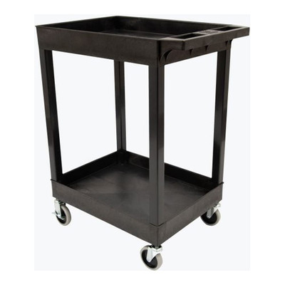 Luxor Workspaces 24G X 18G Utility Tub Cart, 2 Shelf (SEC11HD-B)