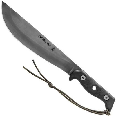 TOPS Knives Yacare 10.25" Carbon Steel Plain Blade, Micarta Handle (YAC-01)