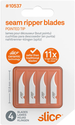 Slice Pointed Tip Seam Ripper Blades for Precision Work, 4-Pack (10537)