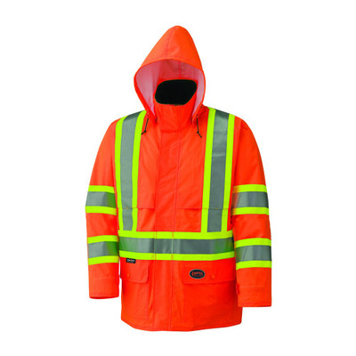 Pioneer Lightweight Waterproof Safety Jacket, High Visibility, XL (V1090150U-XL)