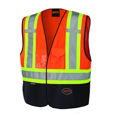 Pioneer Safety Hi-Vis Safety Vest Orange 4/5XL (V1020250U-4/5XL)