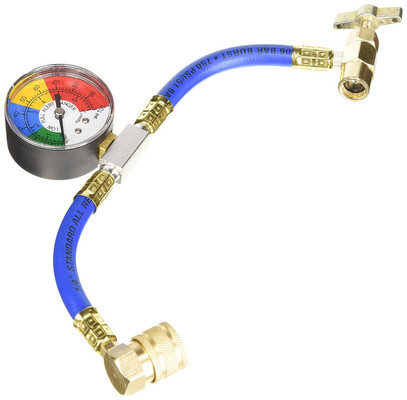 FJC U-Charge Hose with Gauge for R134a Refrigerant (6036)