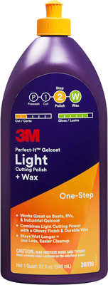 3M 1qt Perfect-It Gelcoat Light Cutting Polish+Wax (36110)