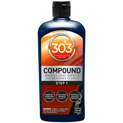 303 Compound - Removes Paint Defects And Restores Clarity, 12 Fl. Oz. (30705)