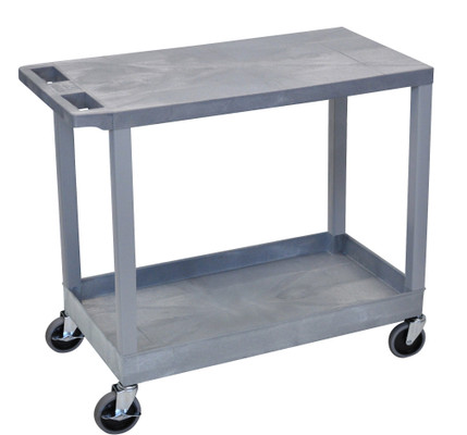 Luxor Workspaces 18X32 Flat/Tub Cart, Gray (EC21-G)