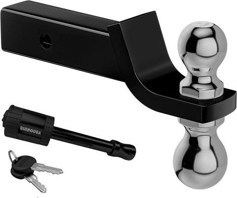 Rhino USA Reversible Dual Ball 2 In & 2 5/16 In Hitch - 2in Shank (TO-HTDUAL-BLK)