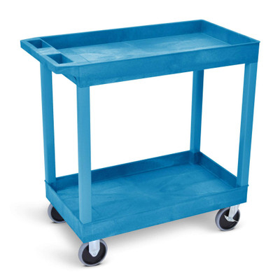 Luxor Workspaces 32" X 18" Tub Cart - Two Shelves (EC11HD-BU)
