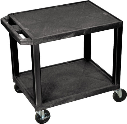Luxor Workspaces Wt26 26" H Av Cart - Two Shelves - Black Legs (WT26)
