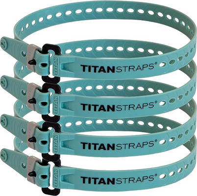 Titan Straps 4 Mini Straps 15 In, Slate (TSM-0515X4-SLT)