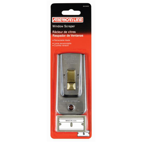 American Safety Razo 66-0445 Deluxe Heavy Duty Window Scraper with 5 Blades