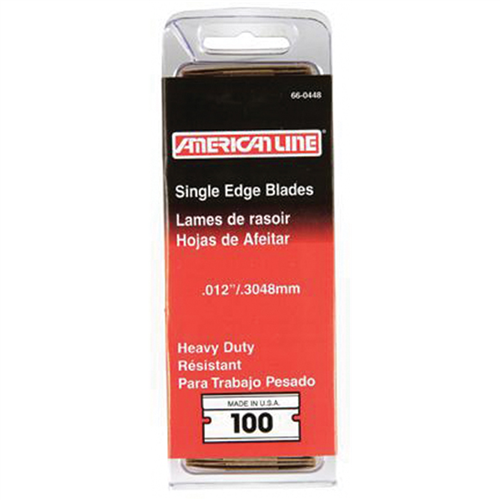 American Safety Razo 66-0448 American Line .012 Heavy Duty Single Edge Blade