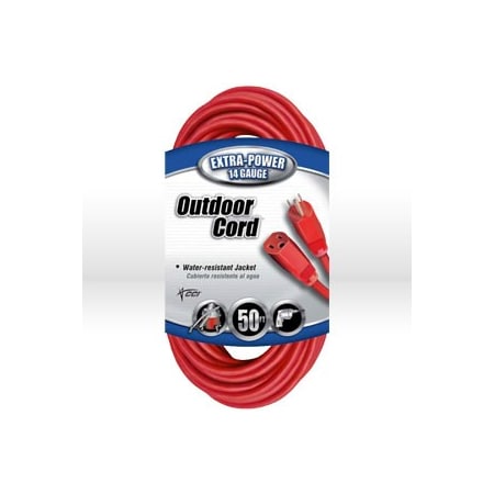 Coleman Cable 2408 Extension Cord 14/3 Sjtw 50 Feet 15 Amps 125 VAC