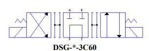 Yuken D05 Dir Valve 3-Pos 120Vac P->T, A&B Block (DSG-03-3C60-A120-5090)