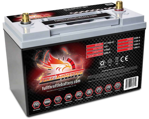 Full Throttle High-Performance AGM Battery 110Ah 1100CCA (FT1100-31)