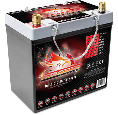 Full Throttle High-Performance AGM Battery 55Ah 620CCA (FT620-51)