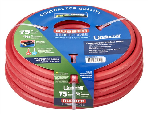 Underhill 5/8" x 75' Proline Rubber Hose (H58-075PRO-R)