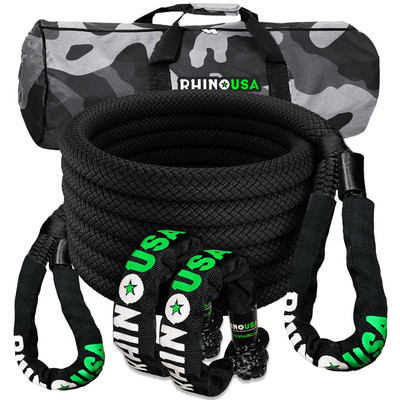 Rhino USA 7/8" X 30' Kinetic Rope Recovery Kit W/Soft Shackles (RG-KRKIT78X30)