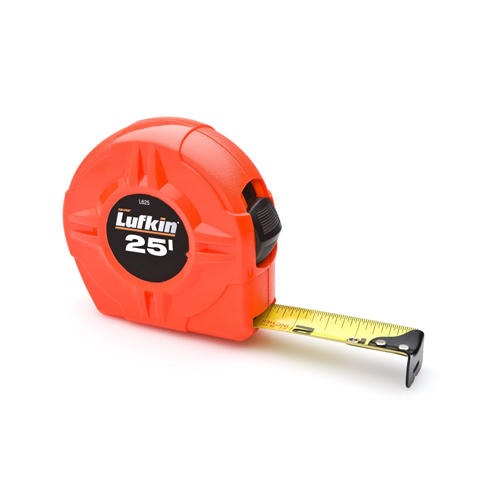 APEX TOOL GROUP LLC L625 1in x 25ft Hi-Viz Orange Value Tape Measure