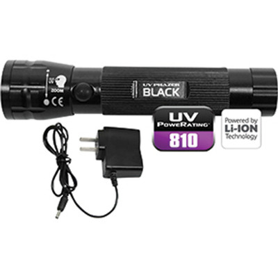 Uview Phazer Black 395 Leak Detection Rechargeable UV Light with Safety Glasses (EW40395)