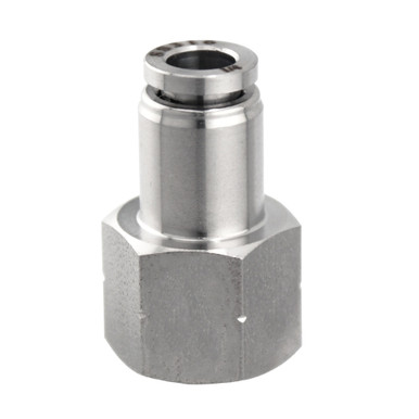 Opens dialog Midland Industries 20037SS - Female Connector, 3/8" Tube OD x 3/8" NPT(F)F, Stainless Steel