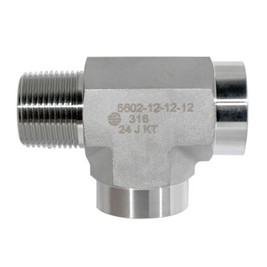 Opens dialog Midland Industries SS5602-08-08-08 - Run Tee, 1/2" NPT(M) x 1/2" NPT(F) x 1/2" NPT(F), Stainless