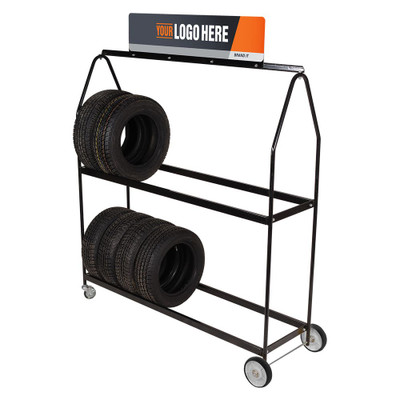 Martins Industries Deluxe Mobile Tire Display Rack on Wheels (MTD-72)