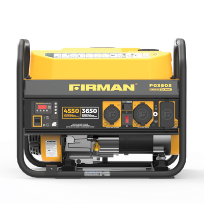 Firman Gas Portable Generator 4650/3650W Recoil Start 120/240V Voltage Selector 49 ST CAN (P03605)