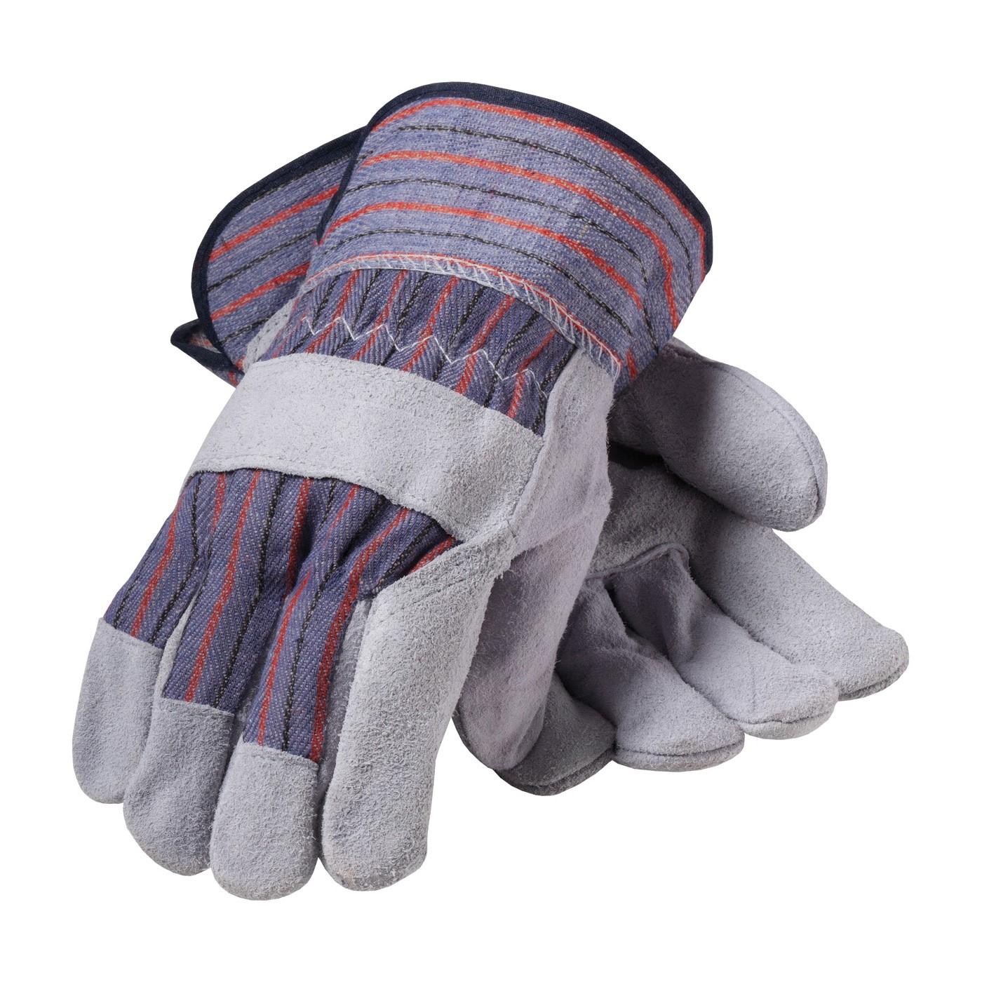 PIP 85-7500PLeather Palm Glove, Economy Grade Split Cowhide Gloves,Men'S One Size,Blue