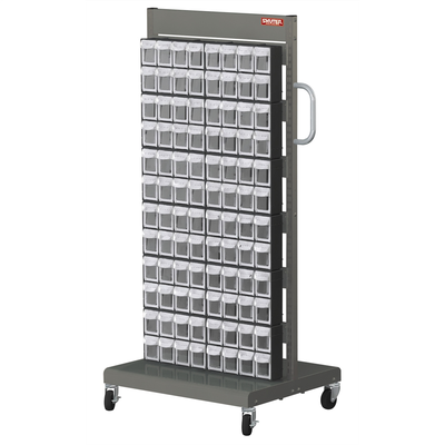 Shopsol Mobile Parts Cart - Flip Out Bin, 192 Bins (1010543)