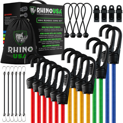 Rhino USA 28pc Bungee Cord Assortment (RHINO-28-BNGE)