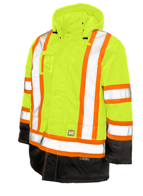 Tough Duck Men's Poly Oxford Lined Safety Parka with 3M™ Scotchlite™ (S17631)