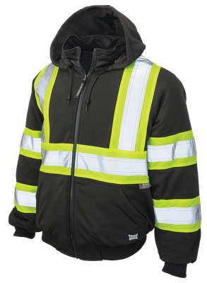 Tough Duck Men's Fleece Insulated Safety Hoodie with Reflective Tape