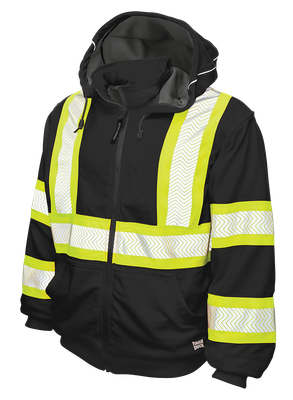 Tough Duck Fleece Thermal Lined Safety Hoodie with Reflective Tape (SJ161)
