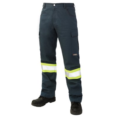 Tough Duck Men's Relaxed Fit Flex Twill Safety Cargo Pants (SP030)