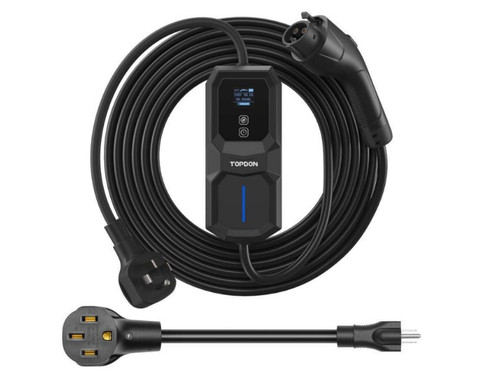 TOPDON PulseQ AC 32A Charger w/ NEMA 14-50 Plug and 5-15 Adapter (TD60610022)