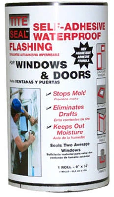 Durable 9" X 33' Self-adhesive Waterproof Window & Door Flashing Tape