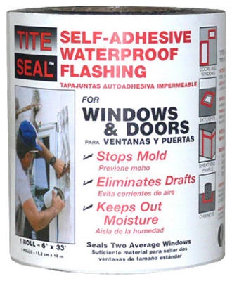Self-adhesive Waterproof Window & Door Flashing, 6-inch X 33-feet, Model Ts633