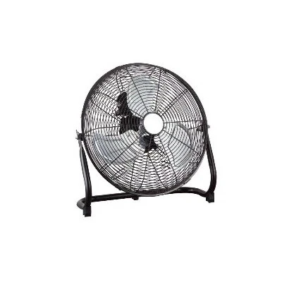 High Velocity Floor Fan, 12 Inch Heavy-duty Metal Construction, Black