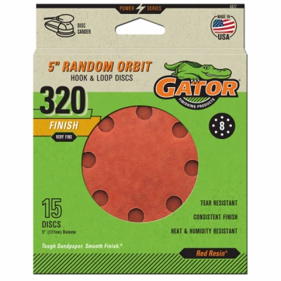 5" 320 Grit Random Orbital Sanding Discs – 15 Pack